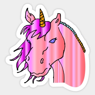 A nice cute unicorn Sticker